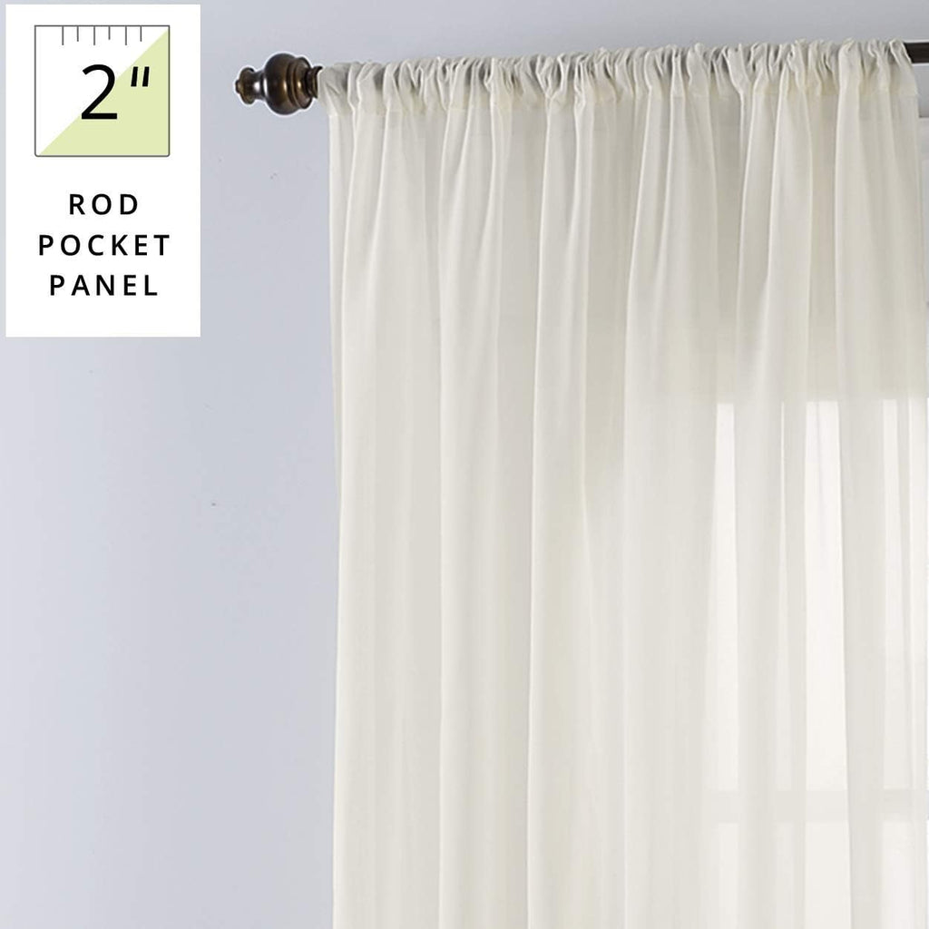 Solid Ivory Sheer Curtain