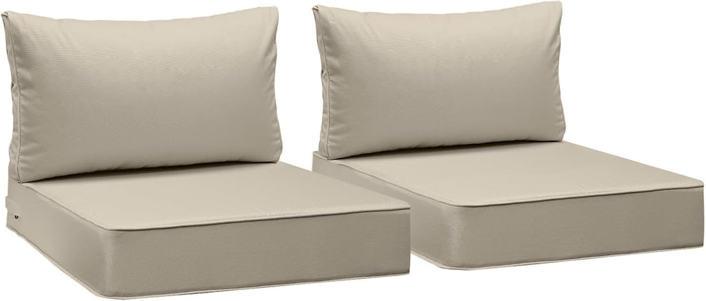 Outdoor Seat & Back Cushion Set of 2