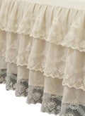 3-Layer Lace Ruffled Bed Skirt