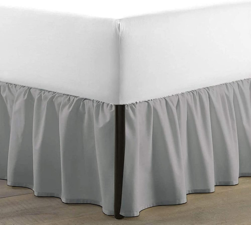 Split Corner Ruffled Bed Skirt