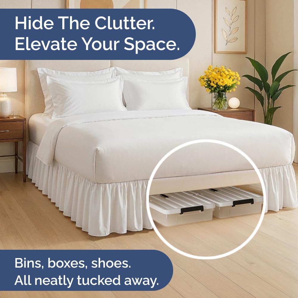 Premium Ruffled Platform Bed Skirt