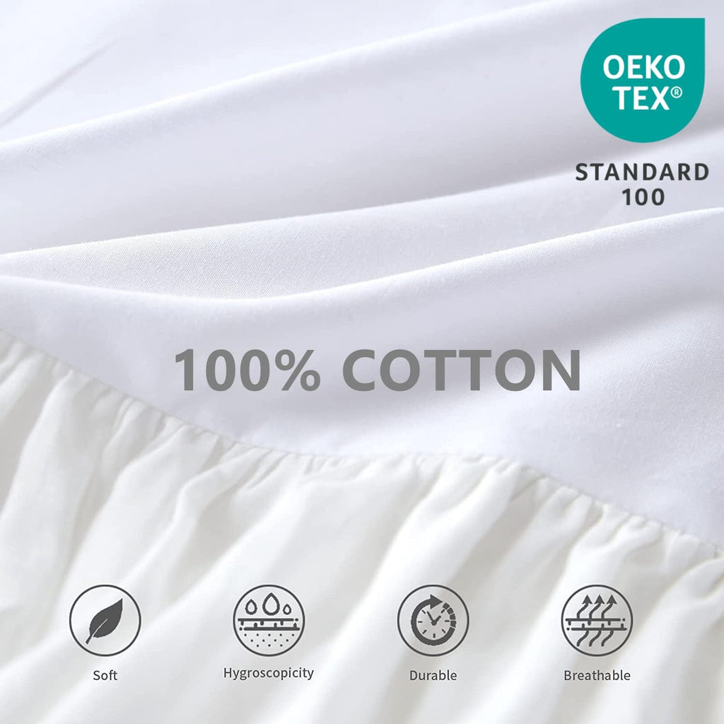 Cotton Voile Ruffled Bed Skirt