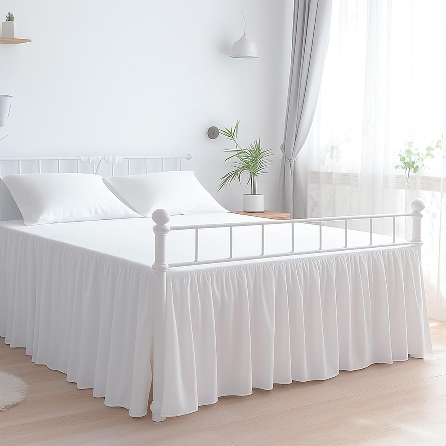 Microfiber Split Corner Ruffled Bed Skirt