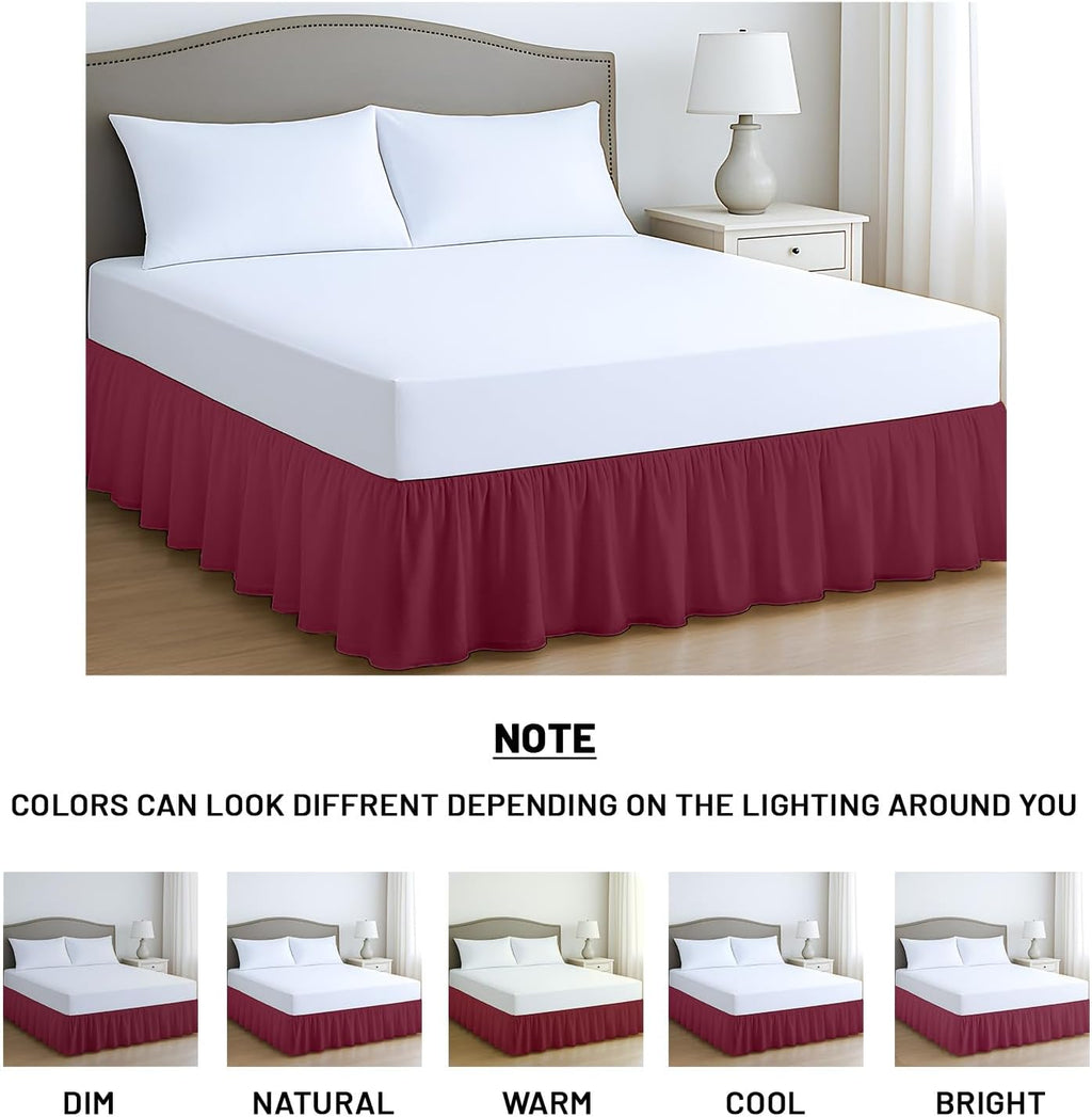 Bedding Split Corner Ruffled Bed Skirt