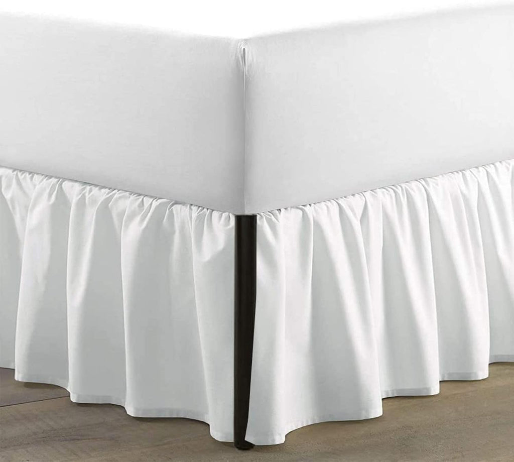 Split Corner Ruffled Bed Skirt