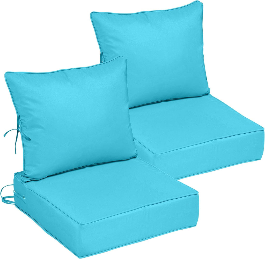 Waterproof Deep Seat Cushions Set of 2
