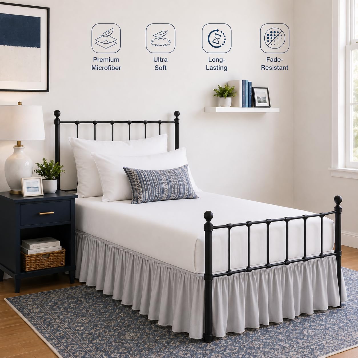 Ruffled Microfiber Bed Skirt