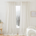 Linen Blend Semi Sheer Curtains