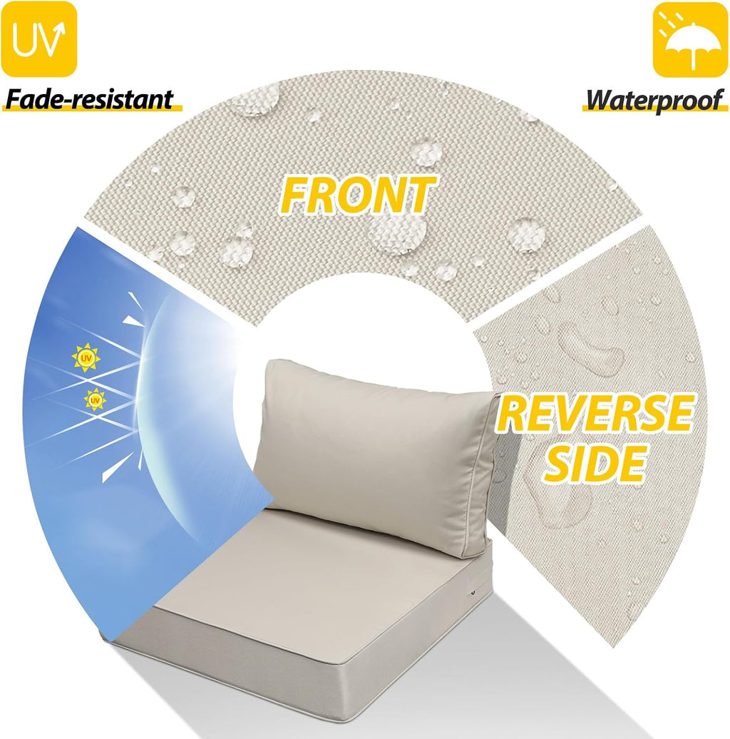 Outdoor Seat & Back Cushion Set of 2