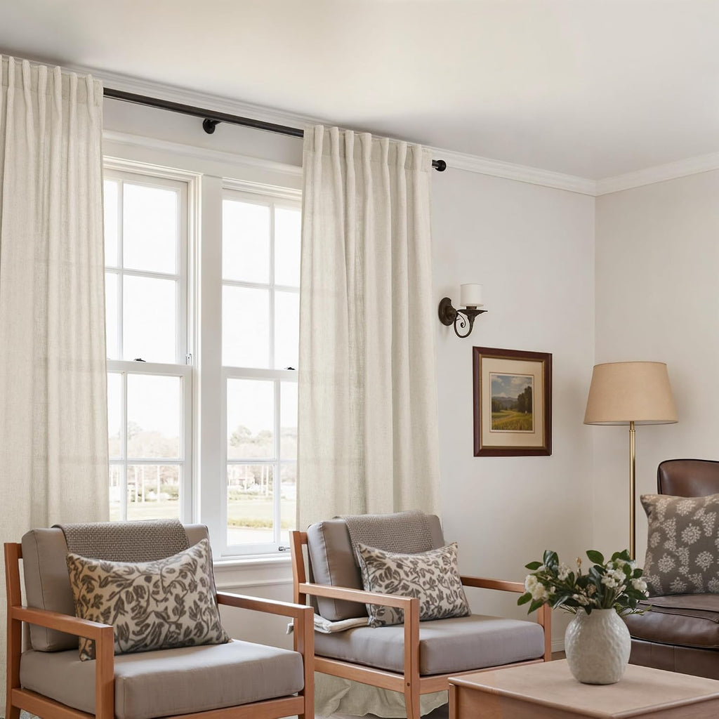 Linen Sheer Window Curtains