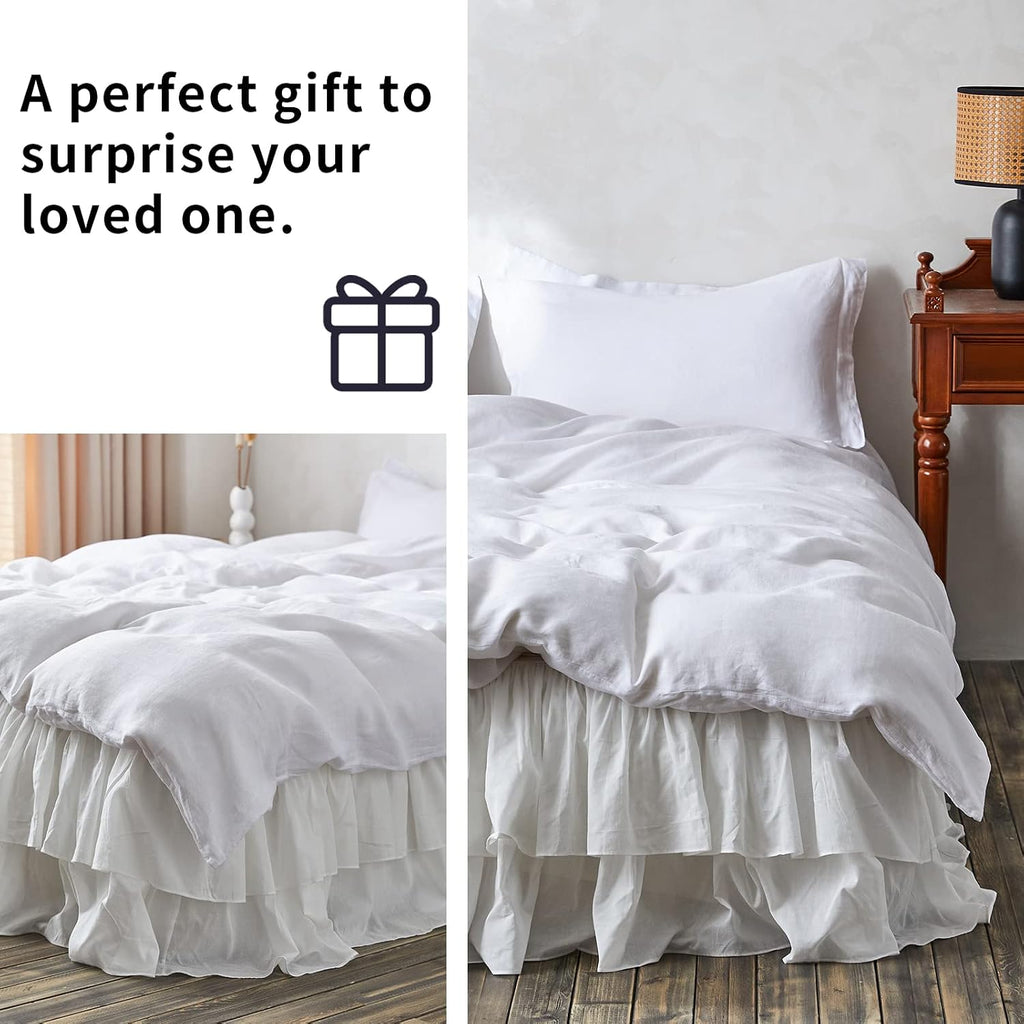 Cotton Voile Ruffled Bed Skirt