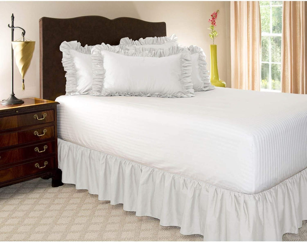 Split Corner Ruffled Bed Skirt