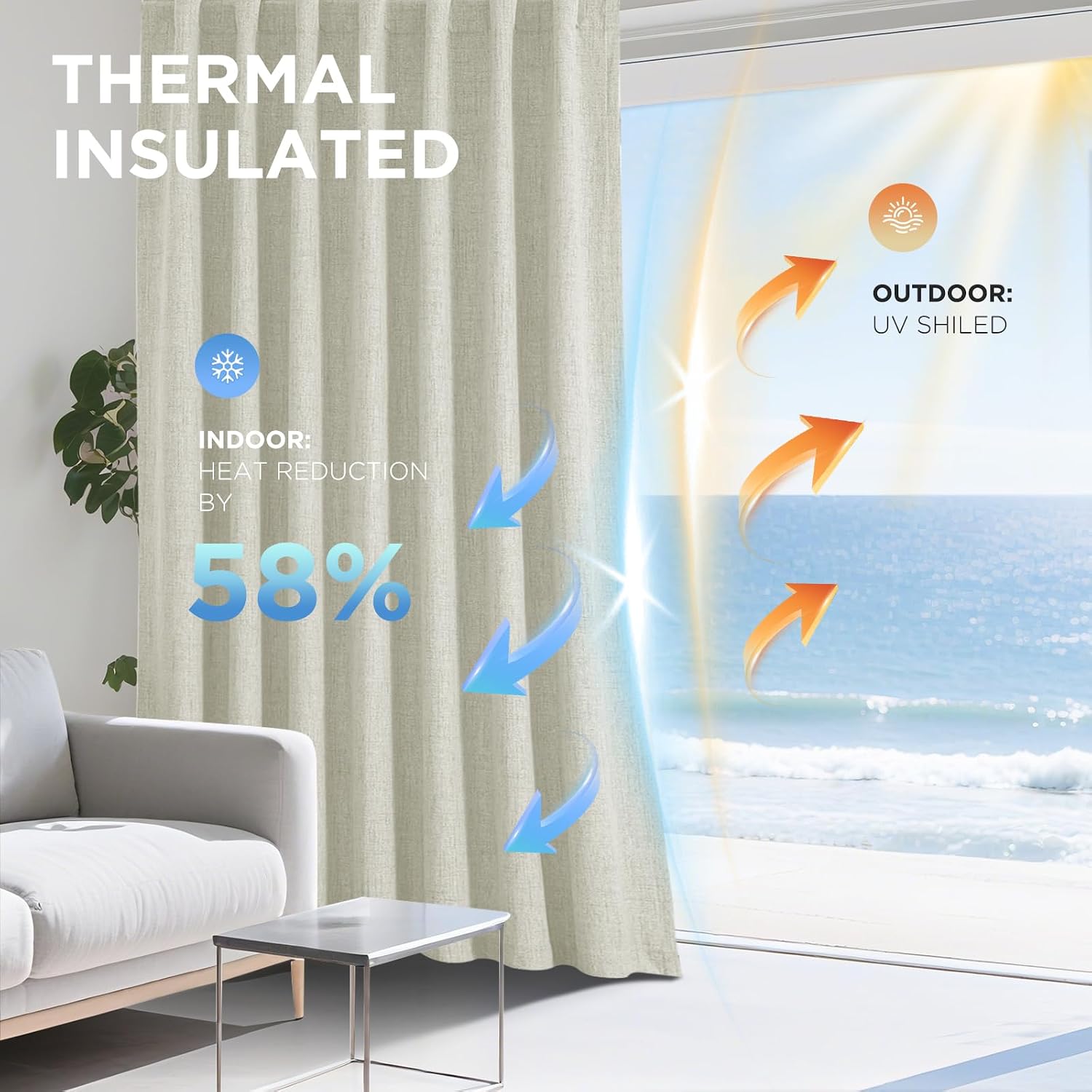 Linen Textured Blackout Curtains