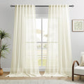 Casa Textured Ivory Sheer Curtains