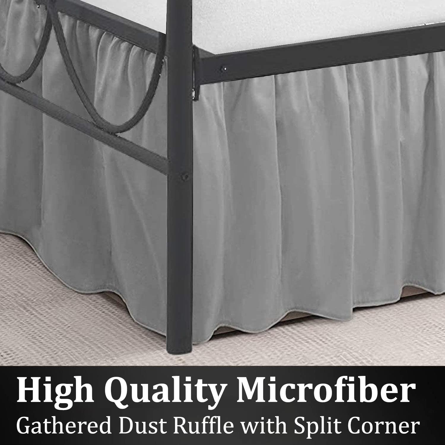 Split Corner Ruffled Bed Skirt