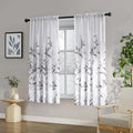 Floral Privacy Sheer Curtains