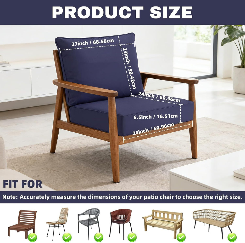 Waterproof Outdoor Patio Chair Cushion Set