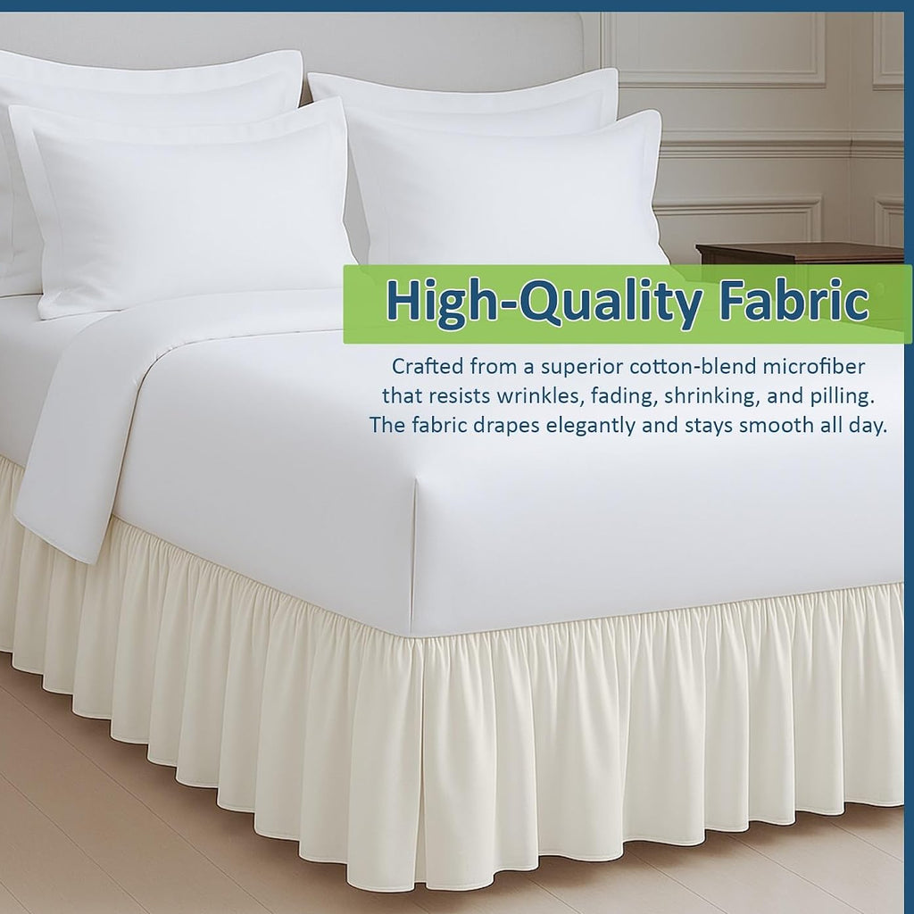 Split Corner Ruffled Bed Skirt