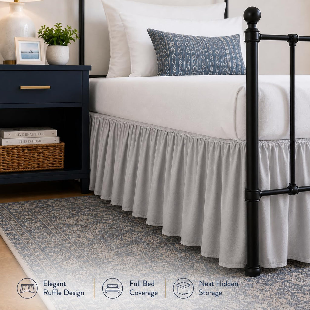 Ruffled Microfiber Bed Skirt
