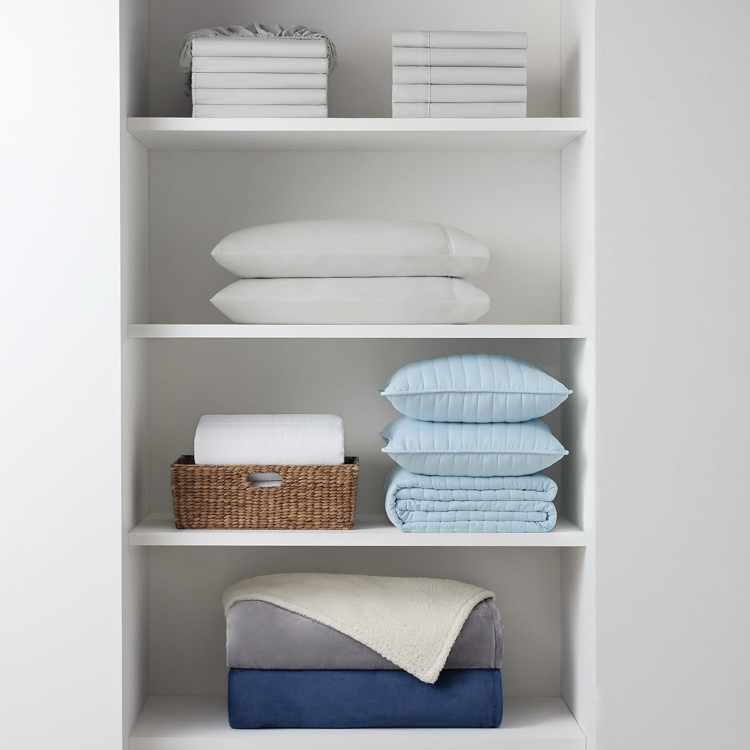 Reversible Sherpa Fleece Throw Blanket
