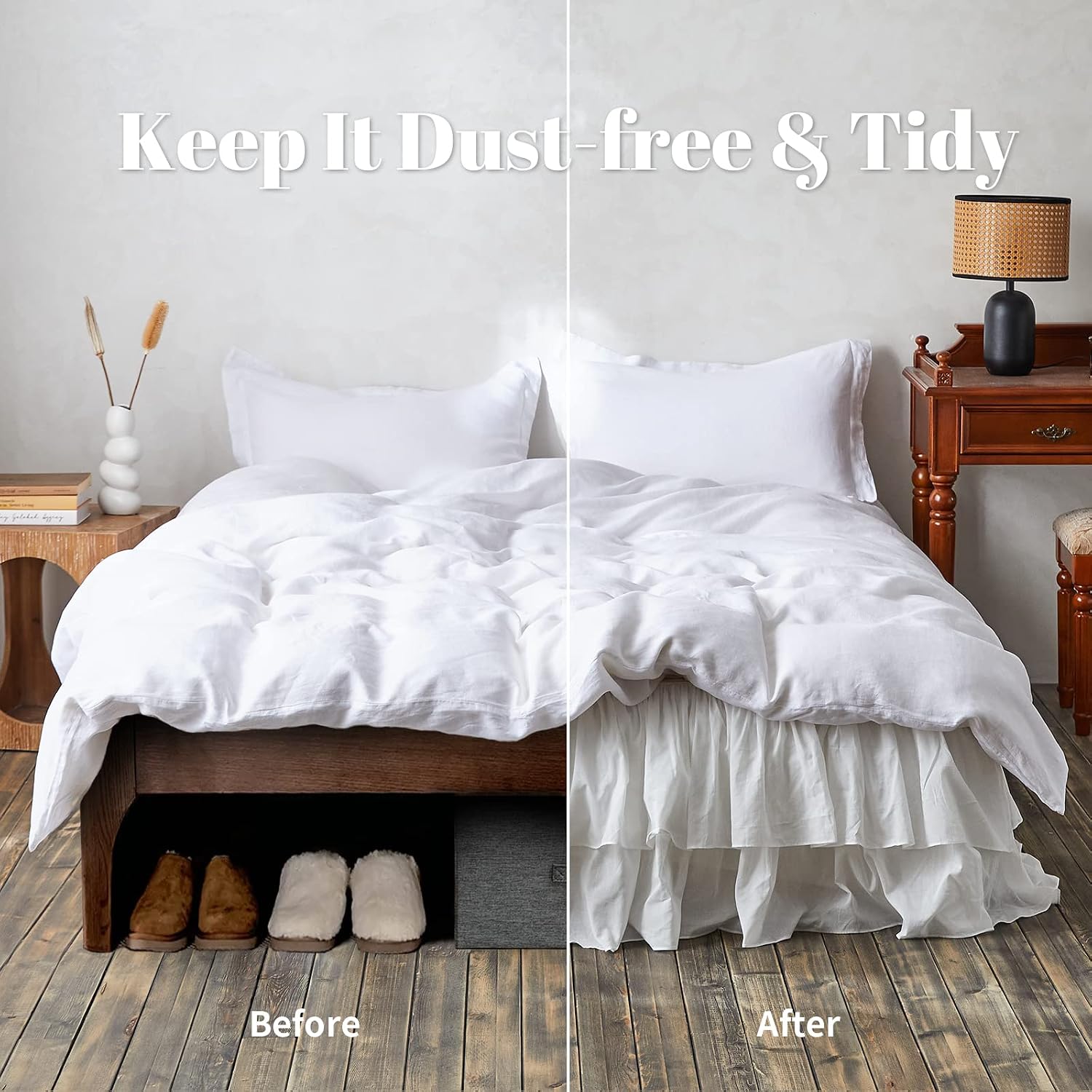 Cotton Voile Ruffled Bed Skirt
