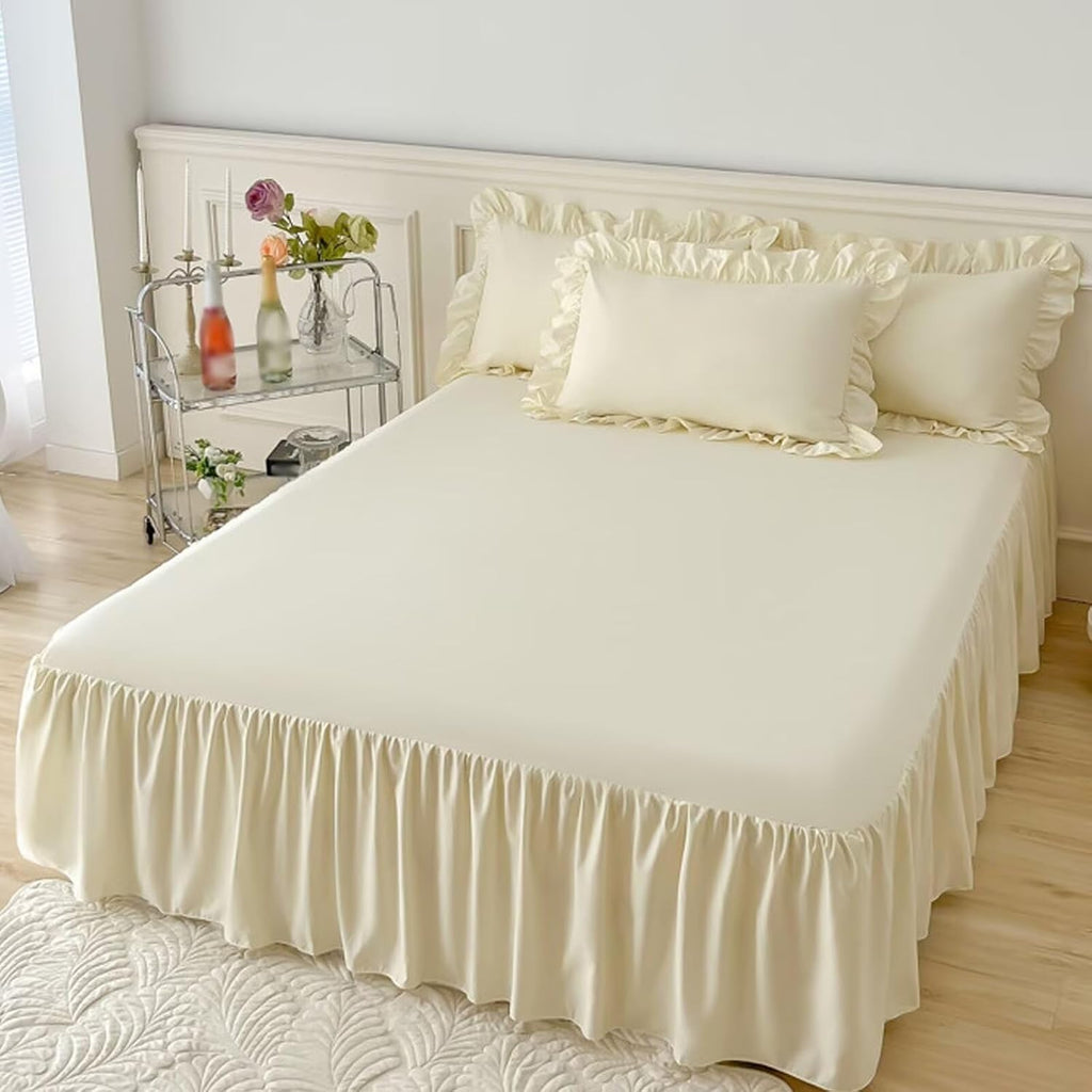Solid Ruffled Bed Skirt