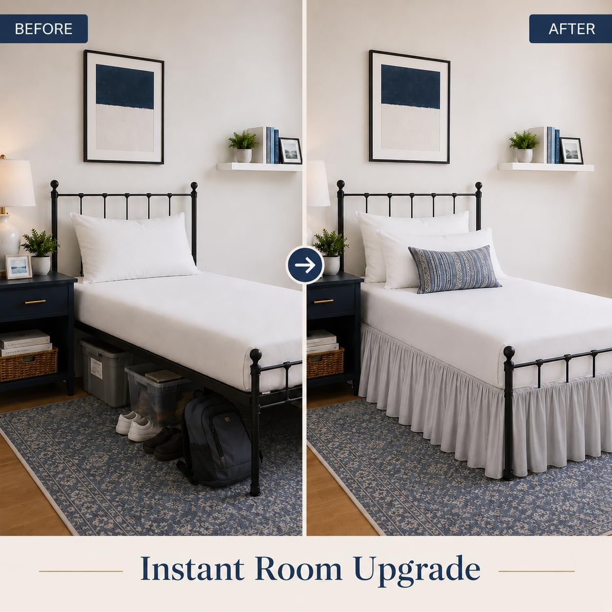 Ruffled Microfiber Bed Skirt