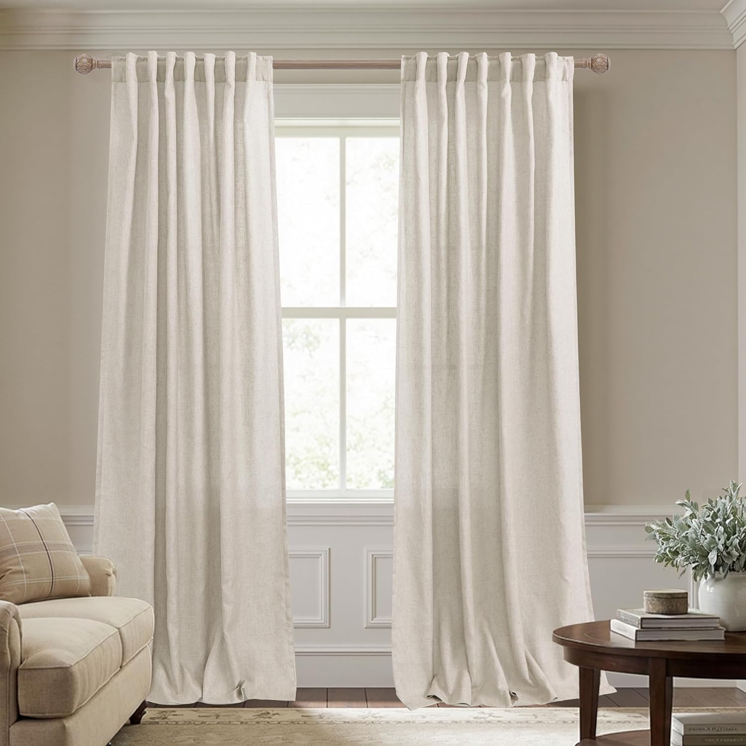 Linen Sheer Window Curtains
