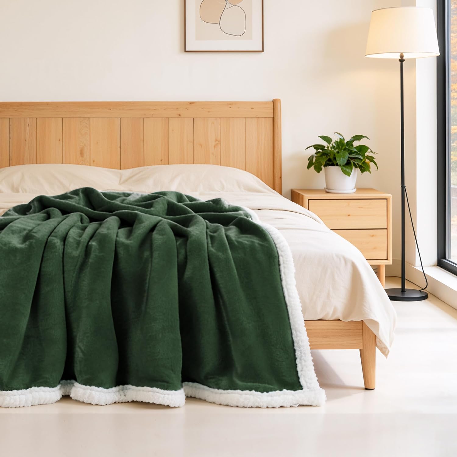 Soft Sherpa Fleece Throw Blanket