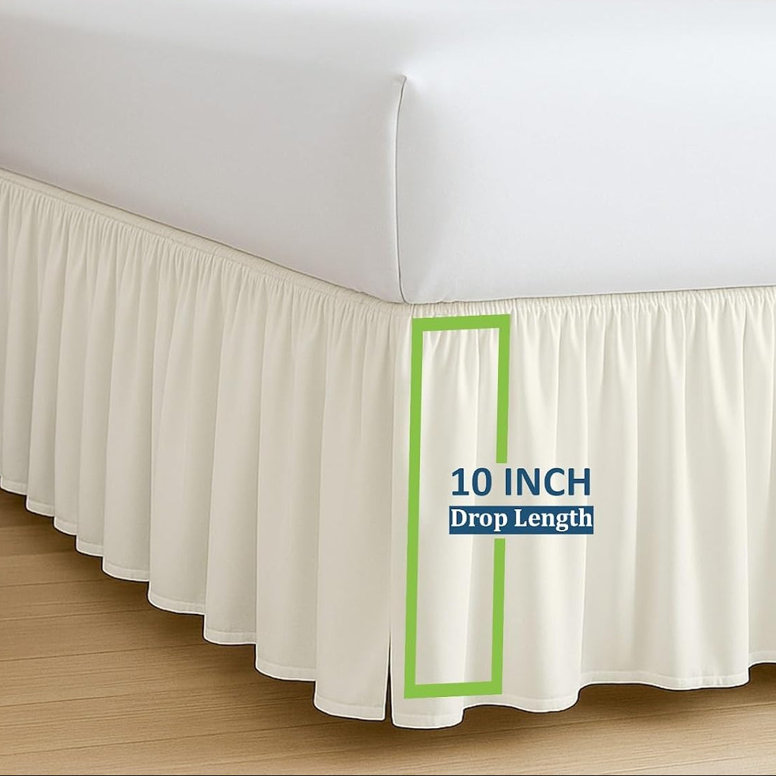 Split Corner Ruffled Bed Skirt