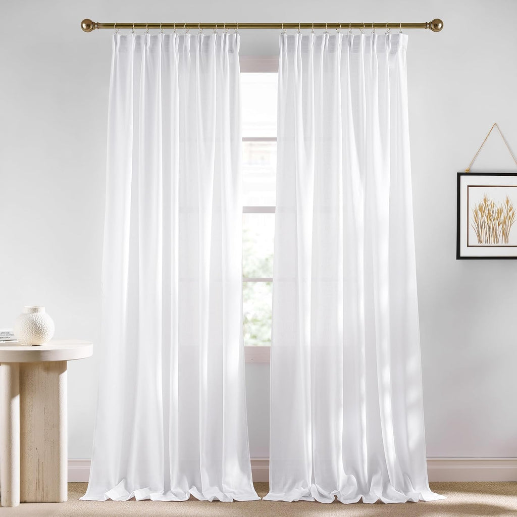 Linen Semi Sheer Curtains