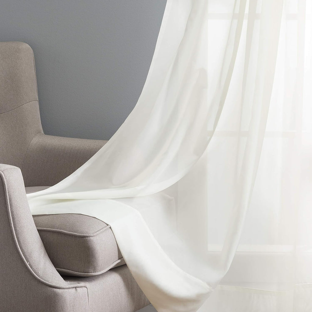Solid Ivory Sheer Curtain
