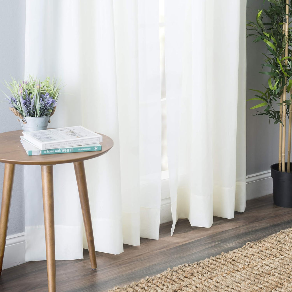 Solid Ivory Sheer Curtain