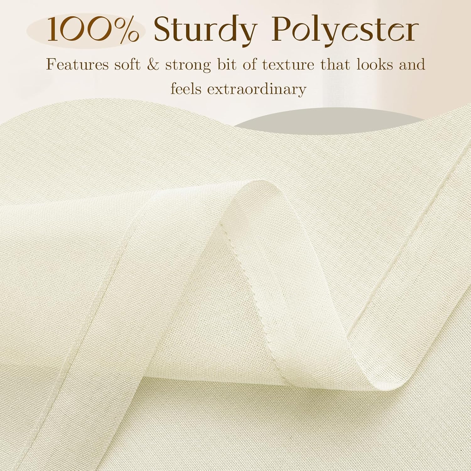 Casa Textured Ivory Sheer Curtains