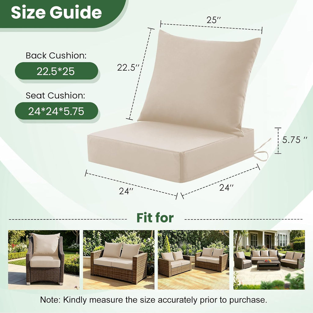 Waterproof Outdoor Deep Seat Patio Cushion
