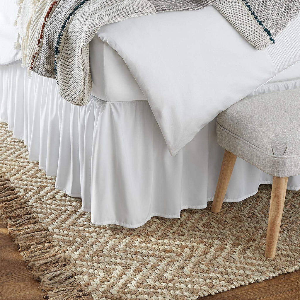Split Corner Ruffled Bed Skirt