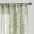 Floral Linen Sheer Curtains
