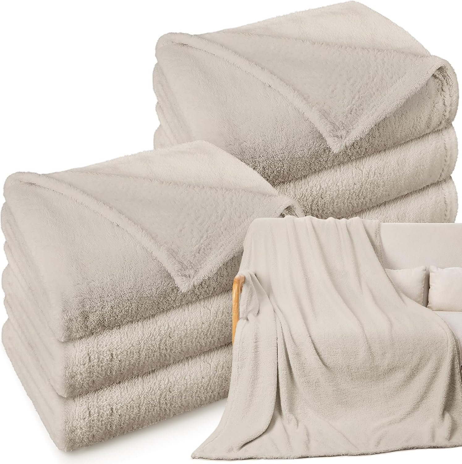 Bulk Sherpa Fleece Throw Blankets
