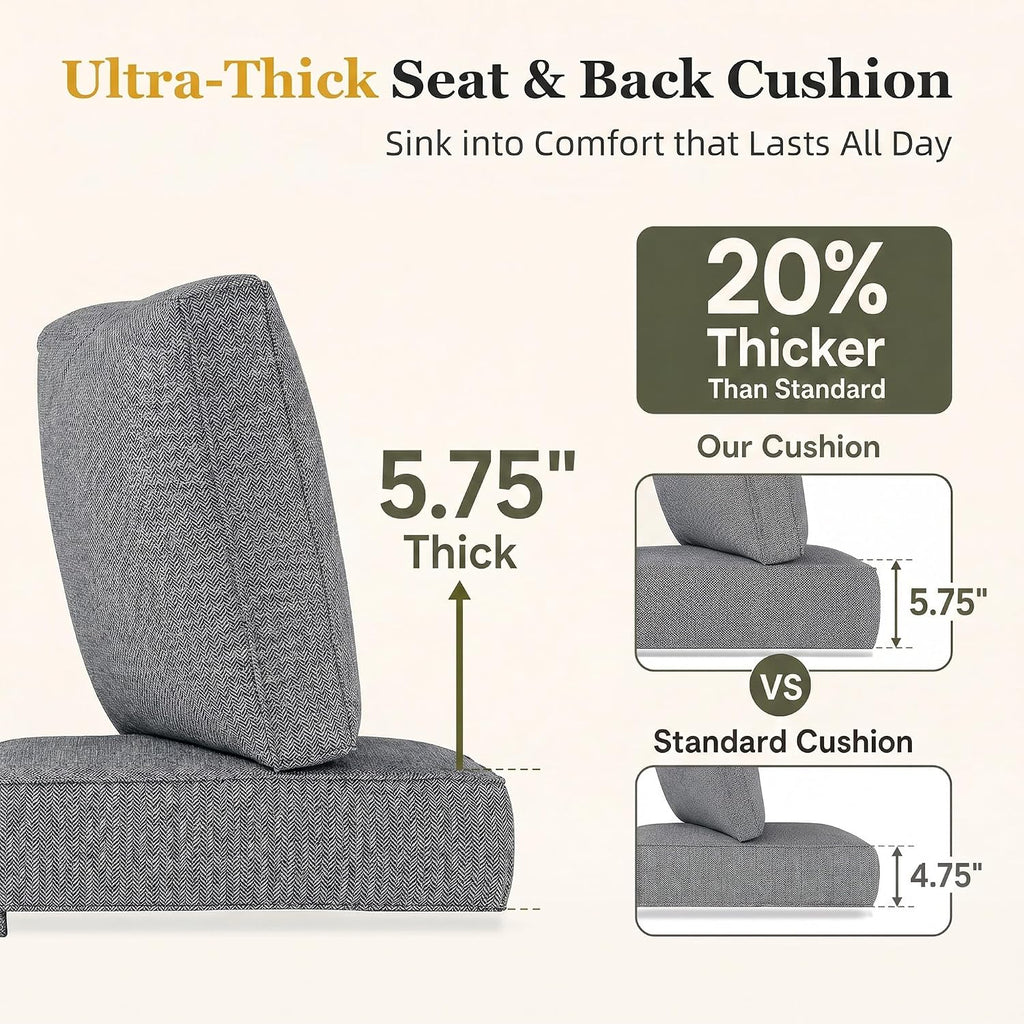Outdoor Deep Seat Cushion Set of 2