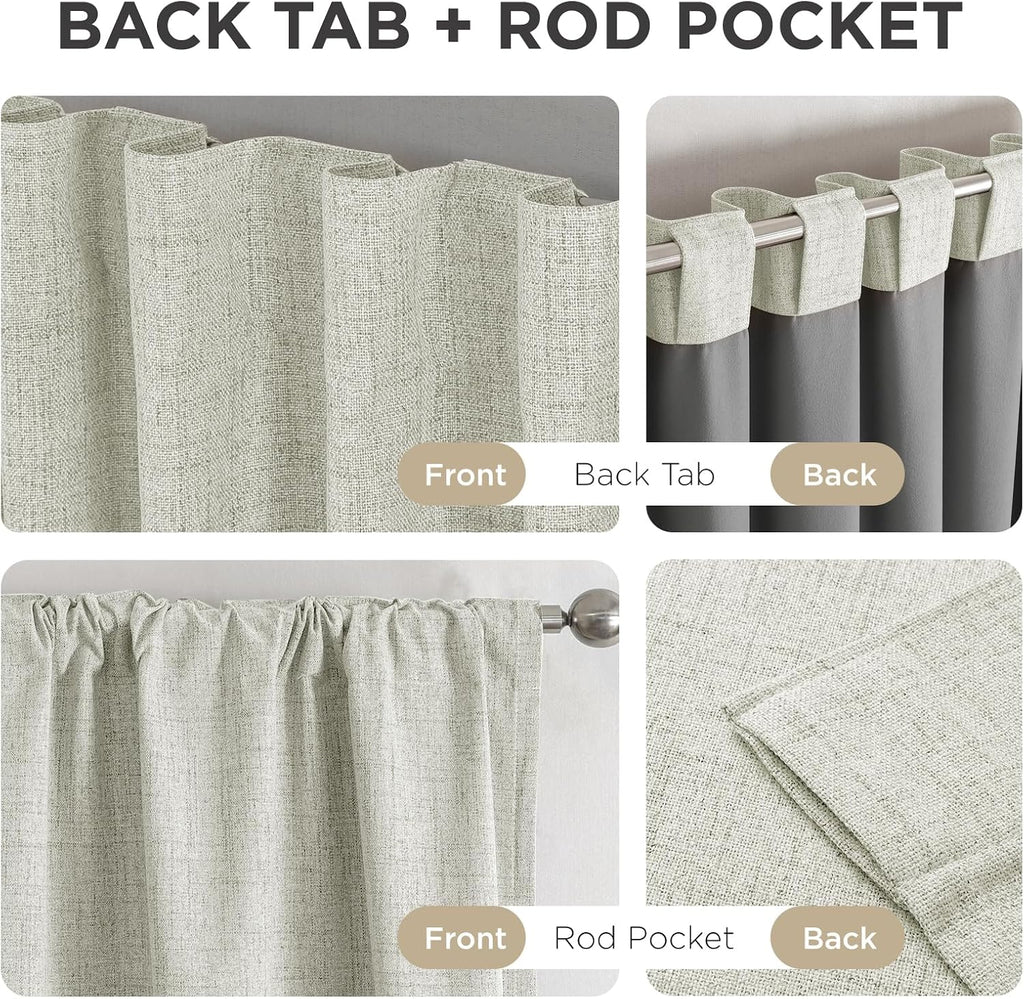 Linen Textured Blackout Curtains
