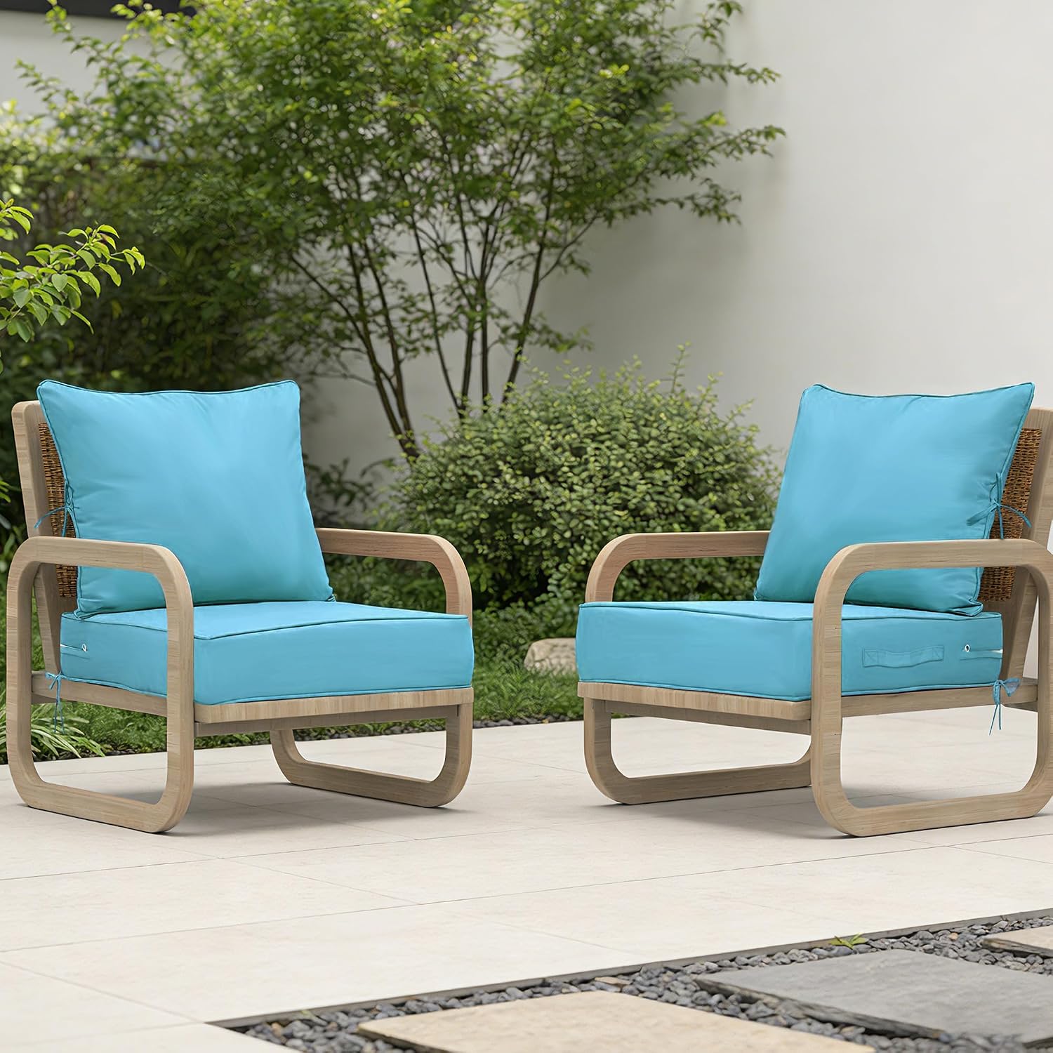 Waterproof Deep Seat Cushions Set of 2