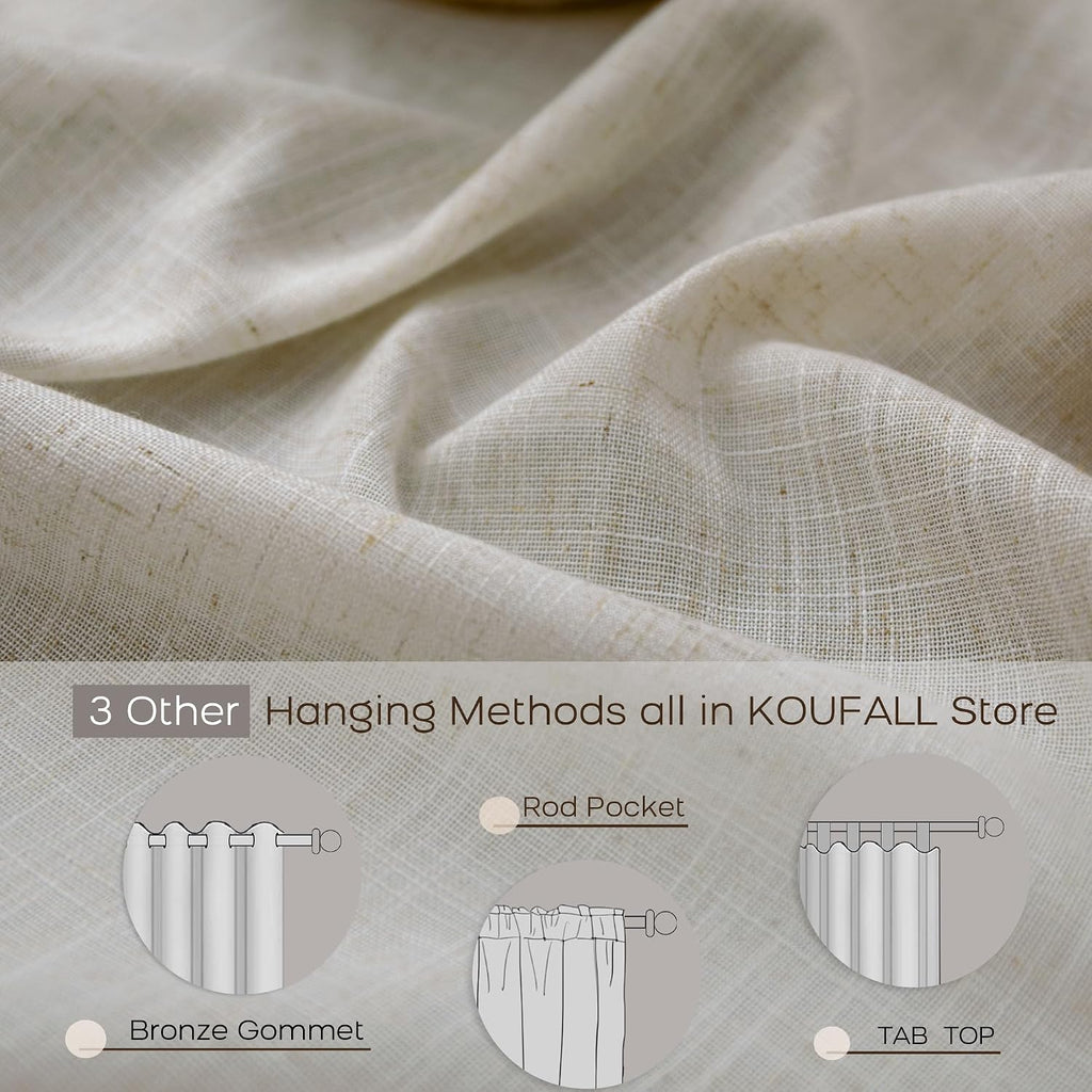 Linen Sheer Window Curtains