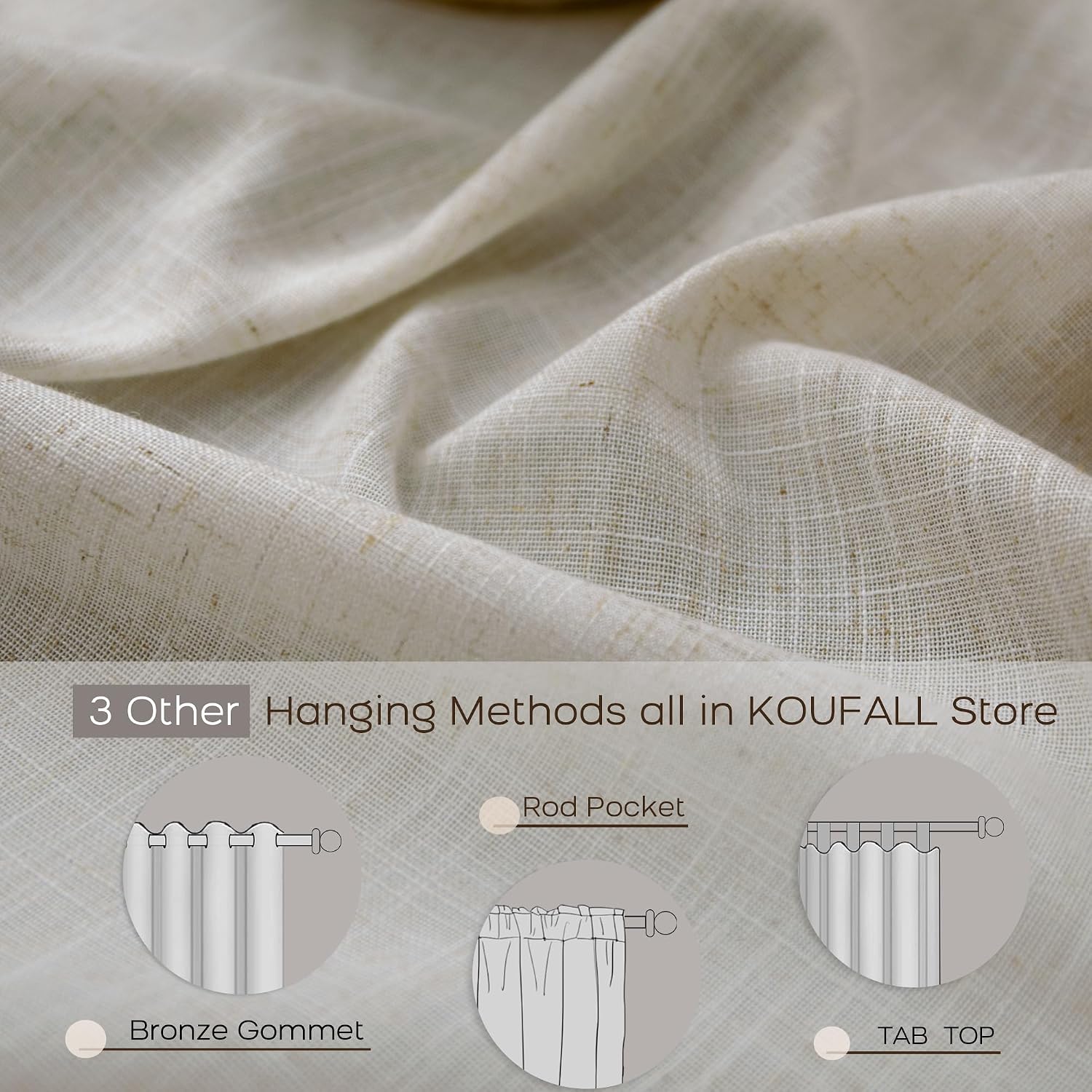 Linen Sheer Window Curtains