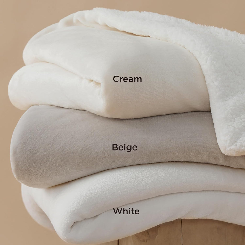 Soft Sherpa Fleece Throw Blanket