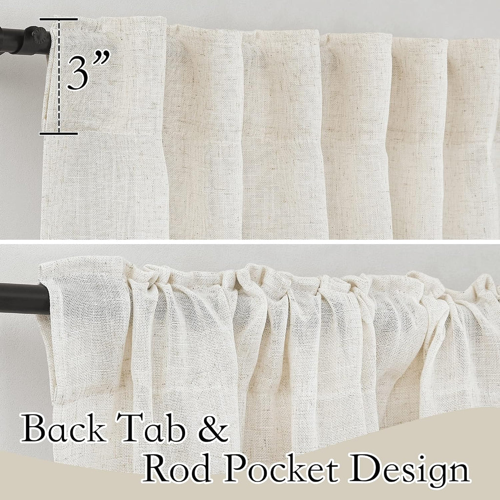 Linen Blend Semi Sheer Curtains