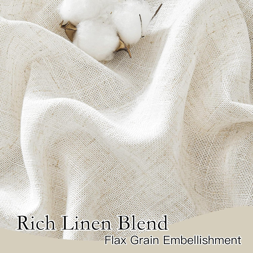 Linen Blend Semi Sheer Curtains