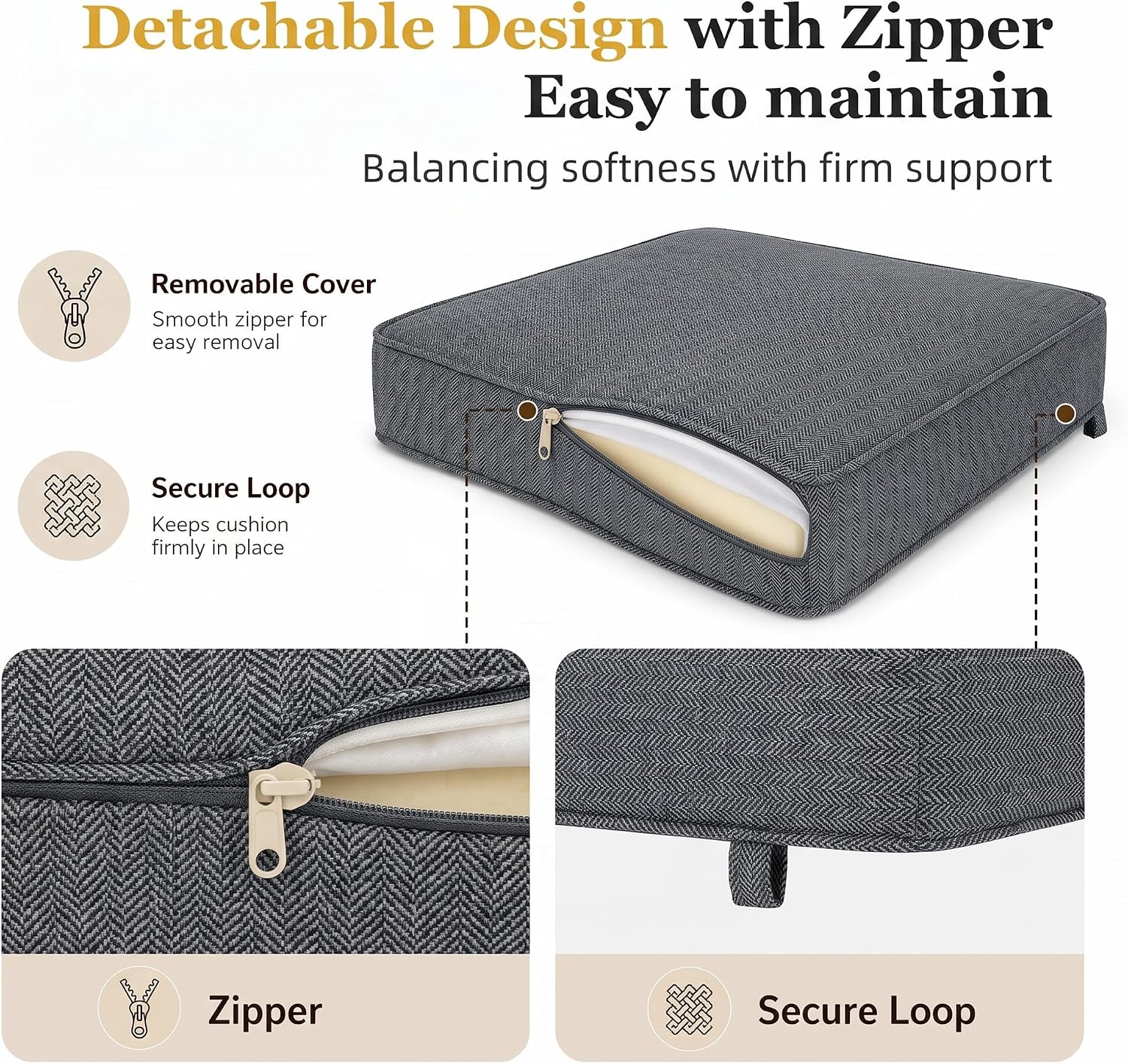 Outdoor Deep Seat Cushion Set of 2