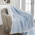 Reversible Sherpa Fleece Throw Blanket